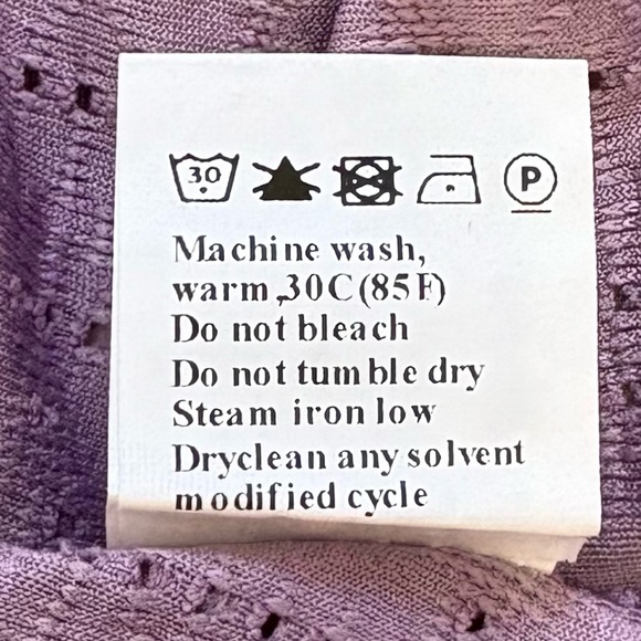 NWT DOKOTOO Purple Eyelet Long Sleeve V Neck Blouse Size Large - Picture 5 of 9